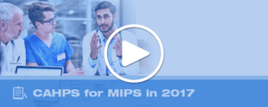 Webinar graphic for CAHPS for MIPS