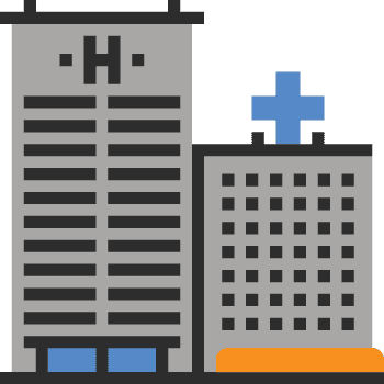 Multi-building medical group icon