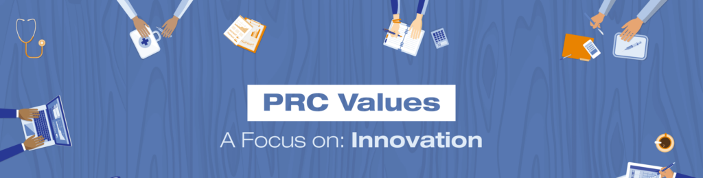 PRC Values banner for Healthcare Innovation