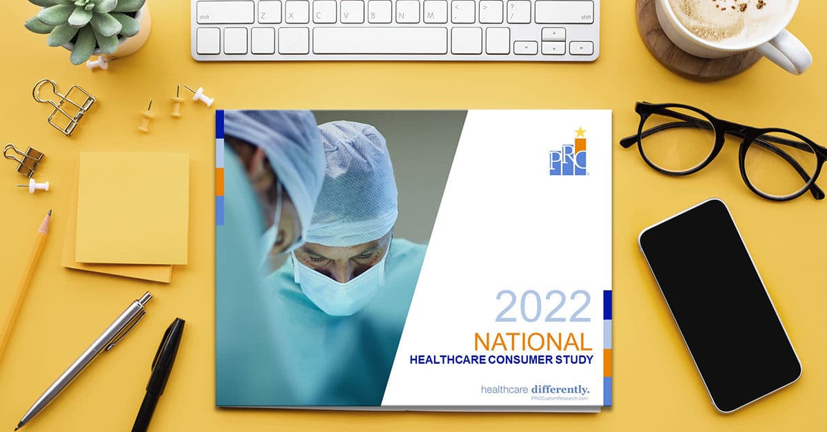 2022 PRC National Healthcare Consumer Study on an office desk